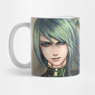 Green Hair Anime Boy Mug