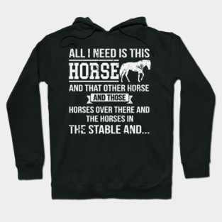 All I Need Is This Horse Funny Horse Riding Hoodie