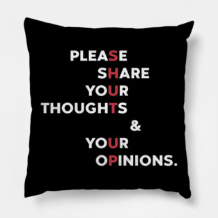 Shut Up Funny - White Pillow