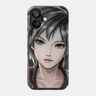 Black Hair Emo Anime Girl Phone Case