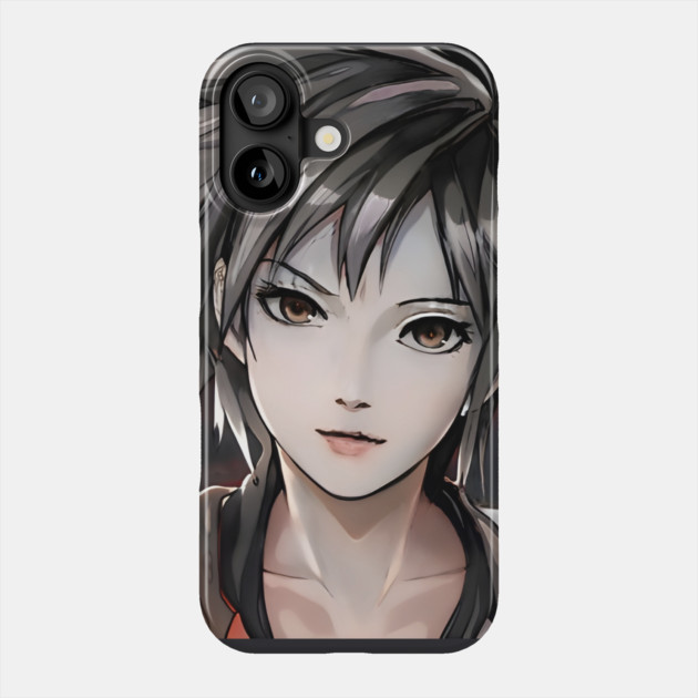 Black Hair Emo Anime Girl Phone Case by animegirlnft