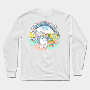 Little Pony Vintage 80s Style Retro Nostalgic Cartoon Graphic Long Sleeve T-Shirt