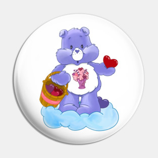 CARE Bear - Rainbow Cartoon, vintage, childhood, animated, 1980s cartoons, friendship, love Pin