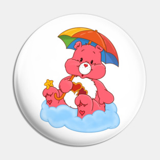 CARE Bear - Rainbow Cartoon, vintage, childhood, animated, 1980s cartoons, friendship, love Pin