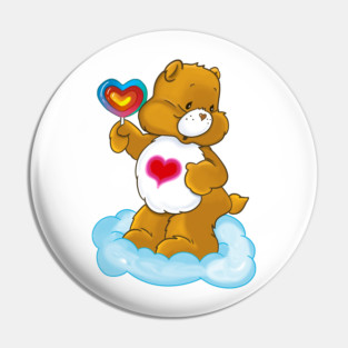 CARE Bear - Rainbow Cartoon, vintage, childhood, animated, 1980s cartoons, friendship, love Pin