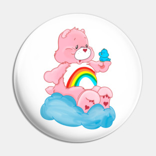 CARE Bear - Rainbow Cartoon, vintage, childhood, animated, 1980s cartoons, friendship, love Pin