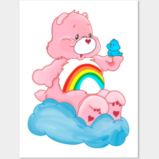 CARE Bear - Rainbow Cartoon, vintage, childhood, animated, 1980s cartoons, friendship, love Posters and Art