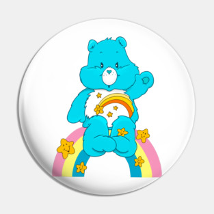 CARE Bear - Rainbow Cartoon, vintage, childhood, animated, 1980s cartoons, friendship, love nostalgic Pin