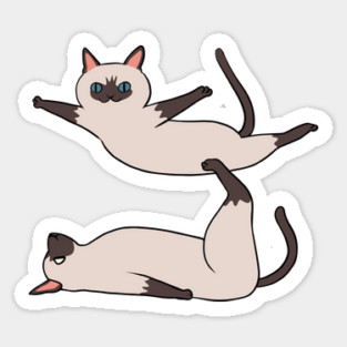 Acroyoga Siamese Cat Magnet