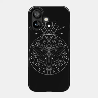 Luna Moth Sacred Geometry Phone Case