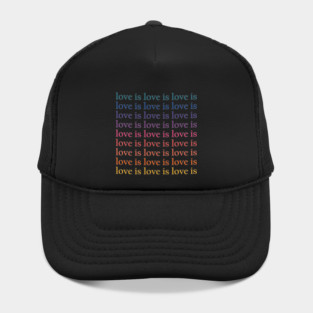 Love Is Love colorful Hat