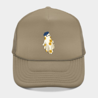 Sunflower Ghost in a Beret Hat