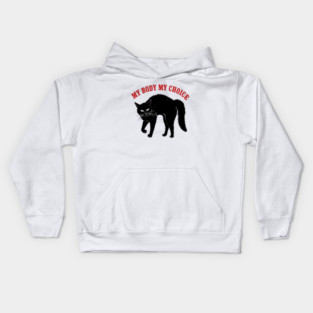 My Body My Choice Red Text Kids Hoodie