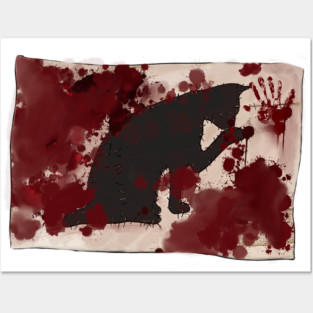 Cat Are Witches With Knives in Their Feet Posters and Art