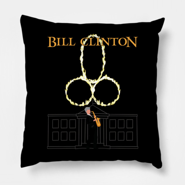 Video Game Speech Bill Clinton Action RPG Fire Ring Pillow by belownormal