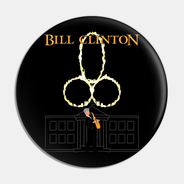 Video Game Speech Bill Clinton Action RPG Fire Ring Pin by belownormal
