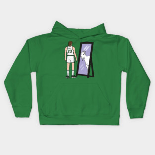 Larry Bird Mirror GOAT Kids Hoodie
