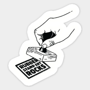 Rubber Stamp Art Rocks Sticker