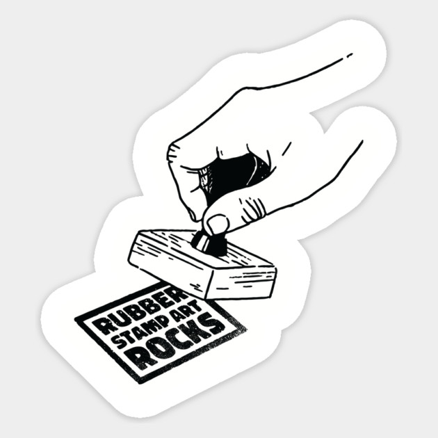 Rubber Stamp Art Rocks Sticker by Cosmo Gazoo
