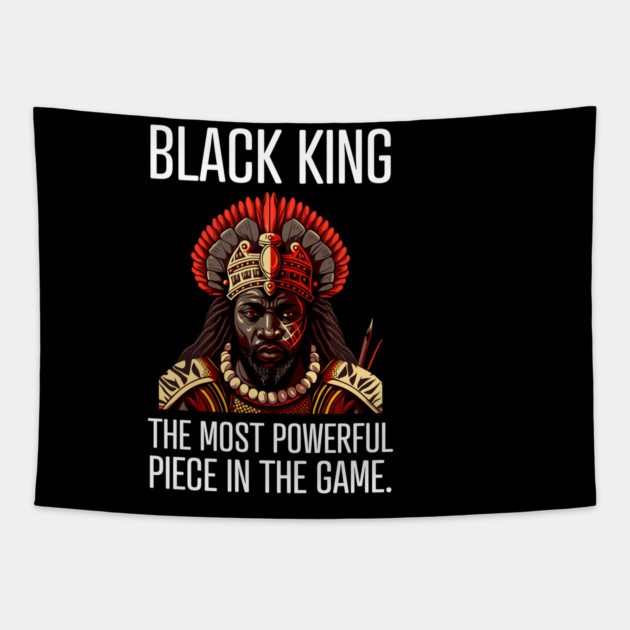 Black King The Most Powerful Piece in the Game Tapestry by UrbanLifeApparel