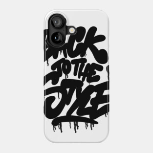 Back to the Style - Graffiti Bubble Tag - black Phone Case