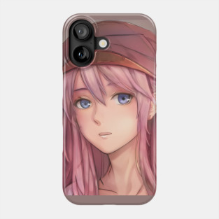 Pink Hair Anime Girl With Hat Phone Case