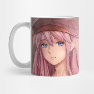 Pink Hair Anime Girl With Hat Mug