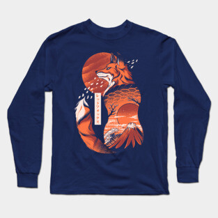 Japanese Fox Long Sleeve T-Shirt