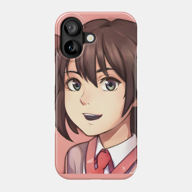 Brown Hair Anime Girl Phone Case by animegirlnft