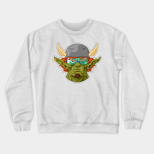 Smiling orc sticker Crewneck Sweatshirt