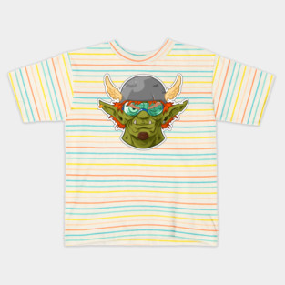 Smiling orc sticker Kids T-Shirt