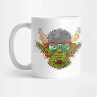 Smiling orc sticker Mug