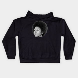 Pam Grier, Black Queen, Retro Black Film Actress Kids Hoodie