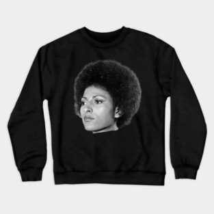 Pam Grier, Black Queen, Retro Black Film Actress Crewneck Sweatshirt