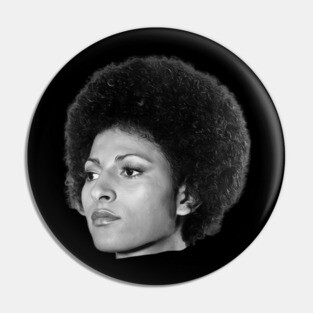 Pam Grier, Black Queen, Retro Black Film Actress Pin