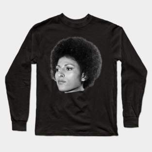 Pam Grier, Black Queen, Retro Black Film Actress Long Sleeve T-Shirt