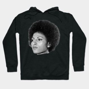 Pam Grier, Black Queen, Retro Black Film Actress Hoodie