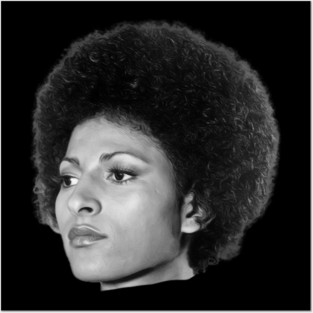 Pam Grier, Black Queen, Retro Black Film Actress Posters and Art