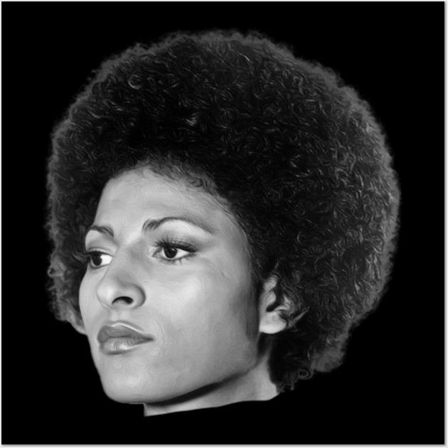 Pam Grier, Black Queen, Retro Black Film Actress Wall Art by UrbanLifeApparel