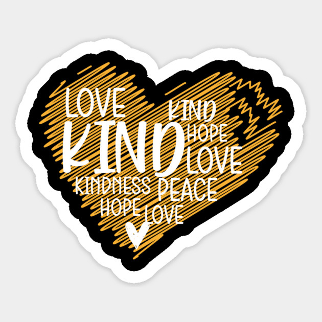 Love Kind Hope Peace Kindness Gift Magnet by The WYLD Tribe