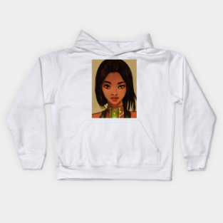 Black Anime girl Kids Hoodie