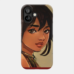 BLACK ANIME GIRl Phone Case
