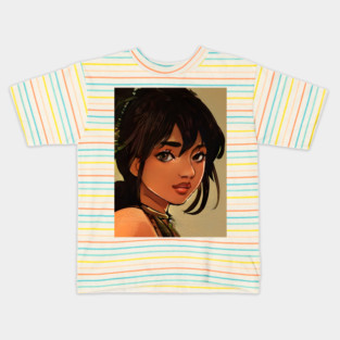 BLACK ANIME GIRl Kids T-Shirt