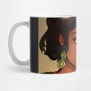 BLACk ANIME GiRL Mug