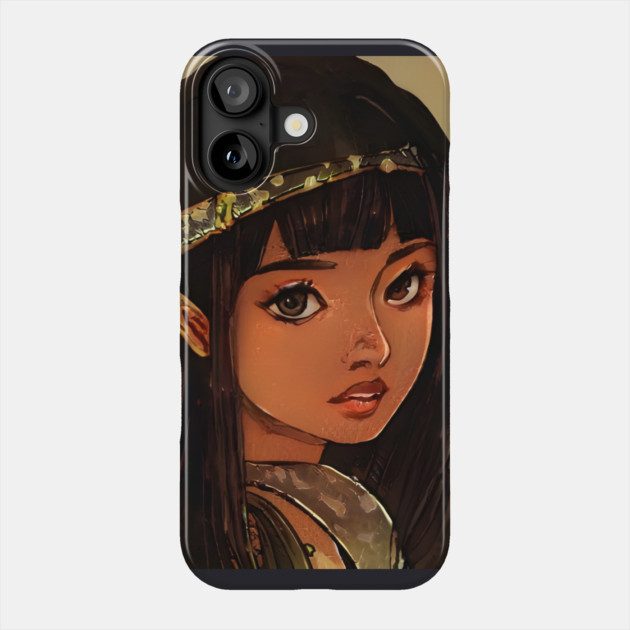 Black Anime Girl Phone Case by animegirlnft