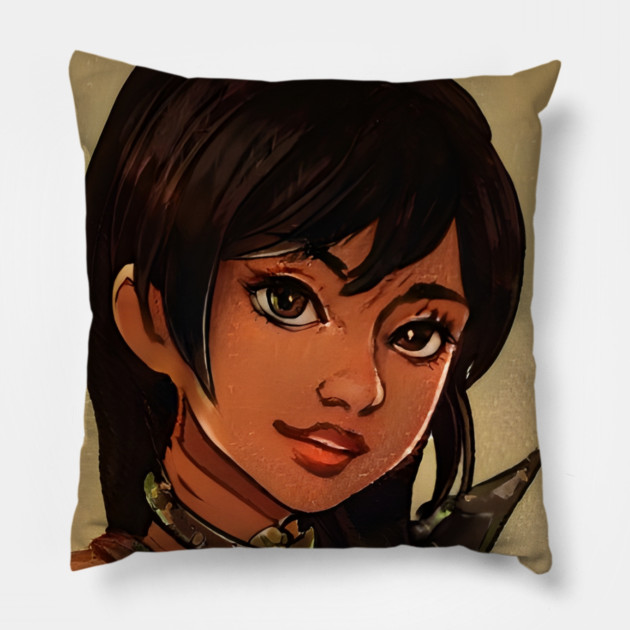 BLACK ANIME GIRL Pillow by animegirlnft