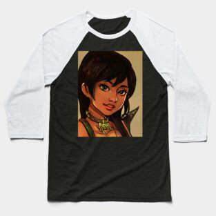 BLACK ANIME GIRL Baseball T-Shirt