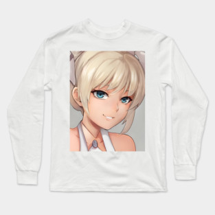 White Hair Anime Girl Long Sleeve T-Shirt