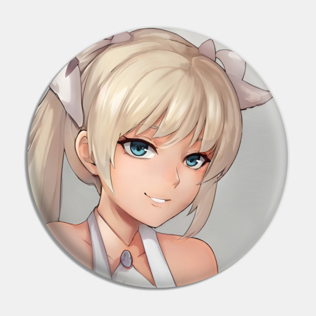 White Hair Anime Girl Pin by animegirlnft