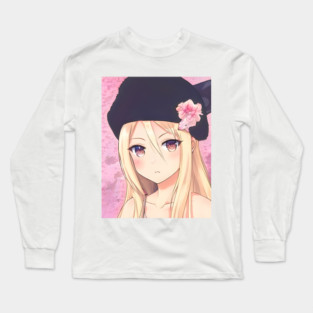 Brown Hair Anime Girl Long Sleeve T-Shirt